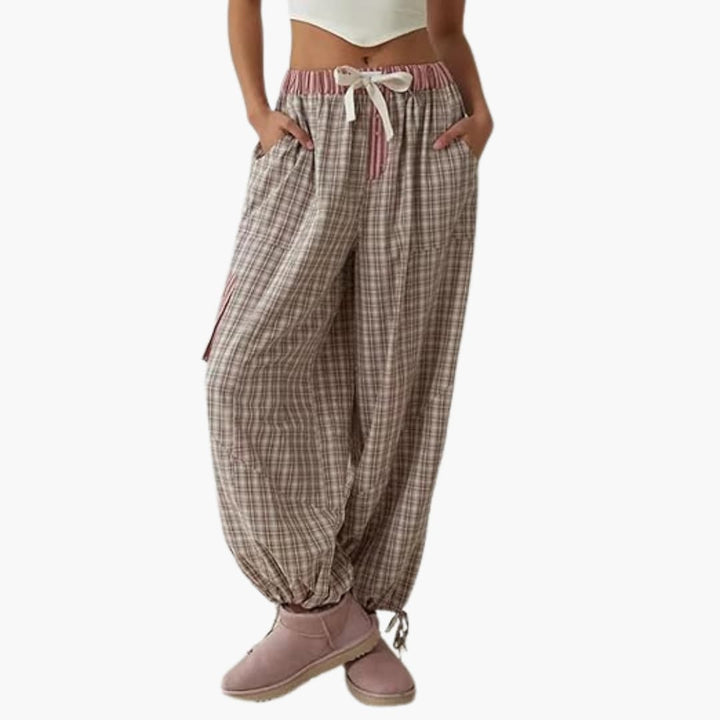 Damen Pyjama Set mit Knopfoberteil und elastischer Hose