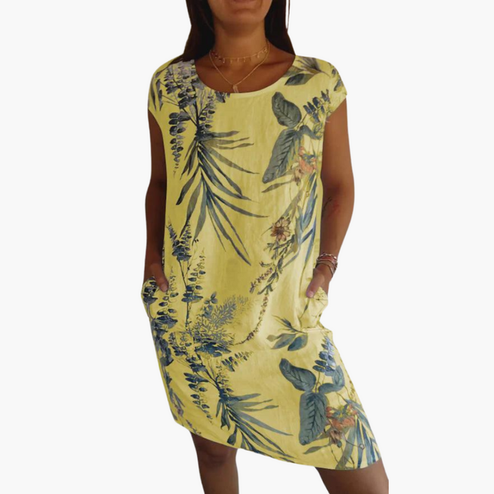 Sommerkleid für Damen mit Blumenmuster – Lockerer Stil