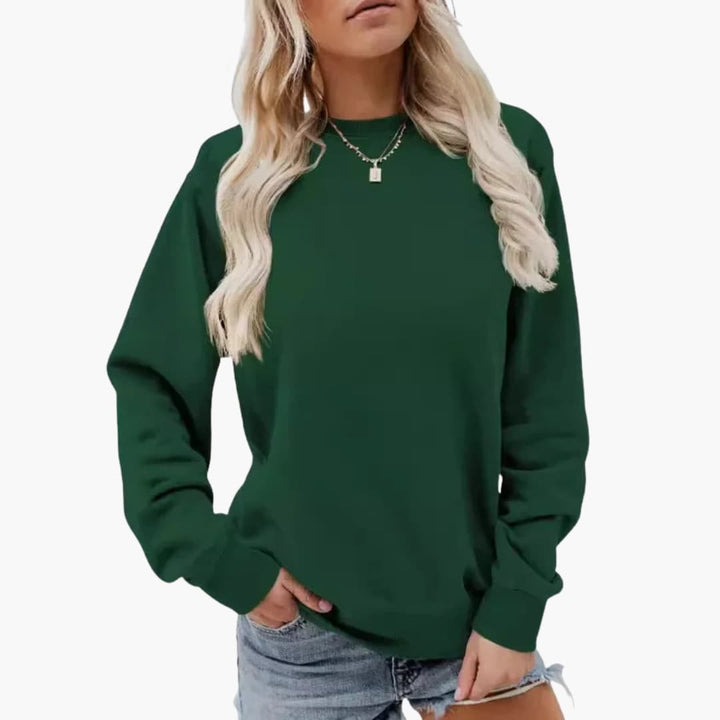 Damen Sweatshirt mit Rundhalsausschnitt und langen Ärmeln