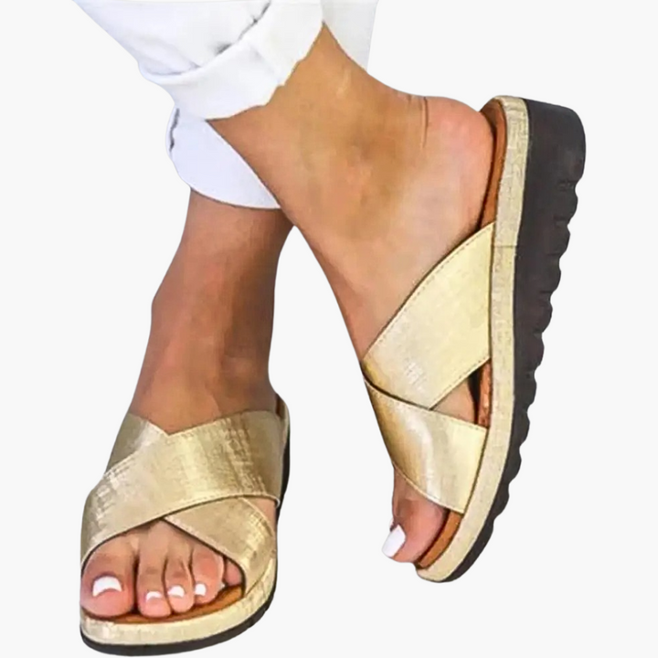 Bequeme Damen Sandalen mit Kreuzriemen – Sommer Schuhe