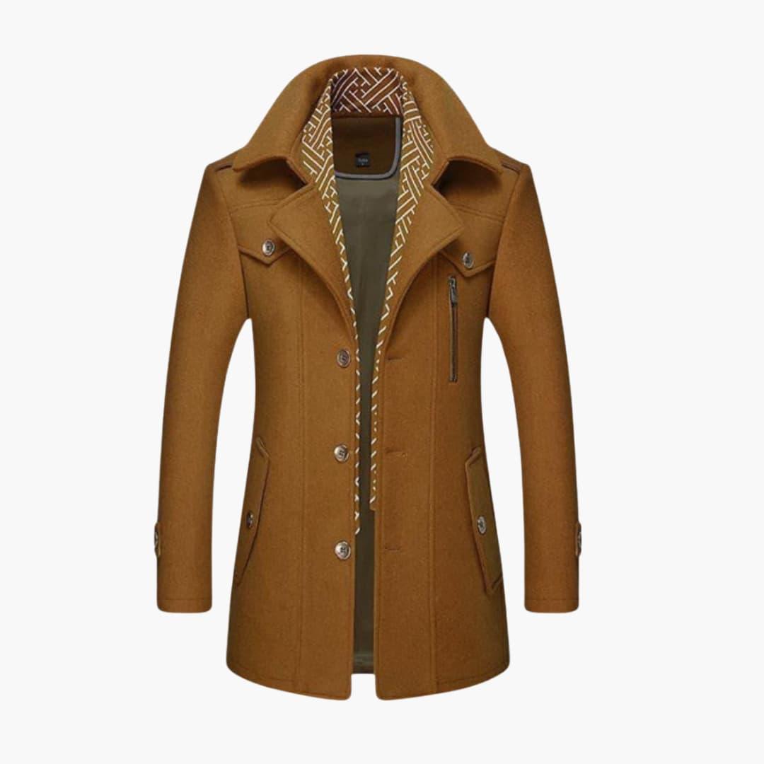 Warmer und eleganter Wollmantel für Männer - SchmiedeMode