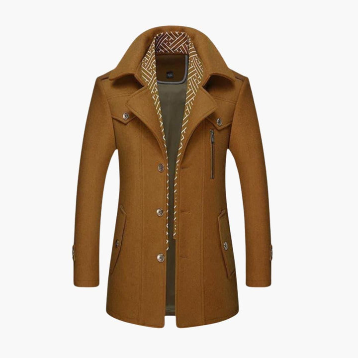 Warmer und eleganter Wollmantel für Männer - SchmiedeMode