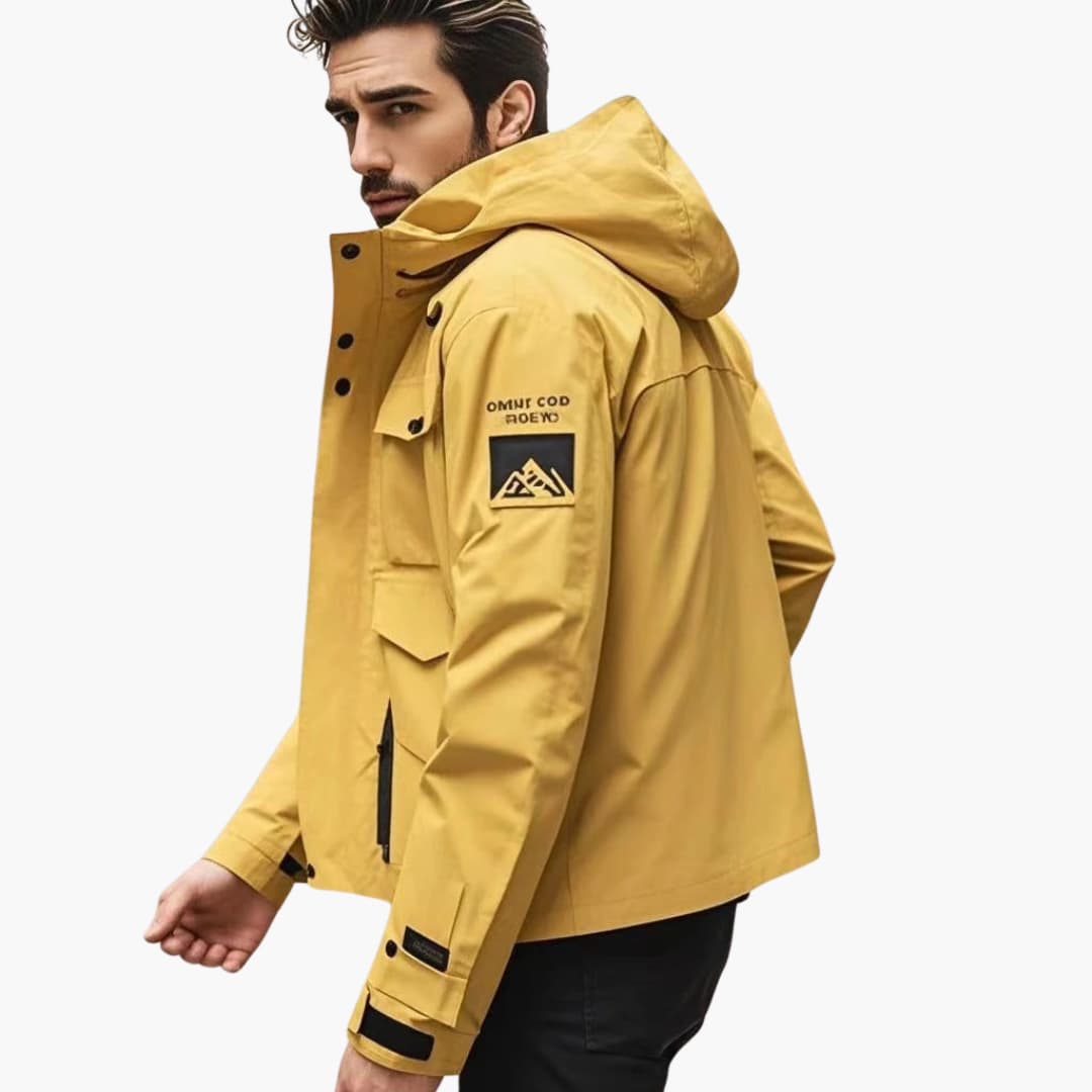 Skijacke für Herren mit Kapuze und Reißverschluss