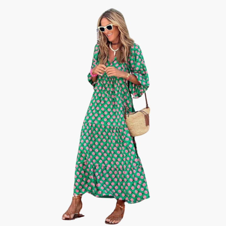 Boho Maxikleid für Damen - Blumenmuster & lockere Passform