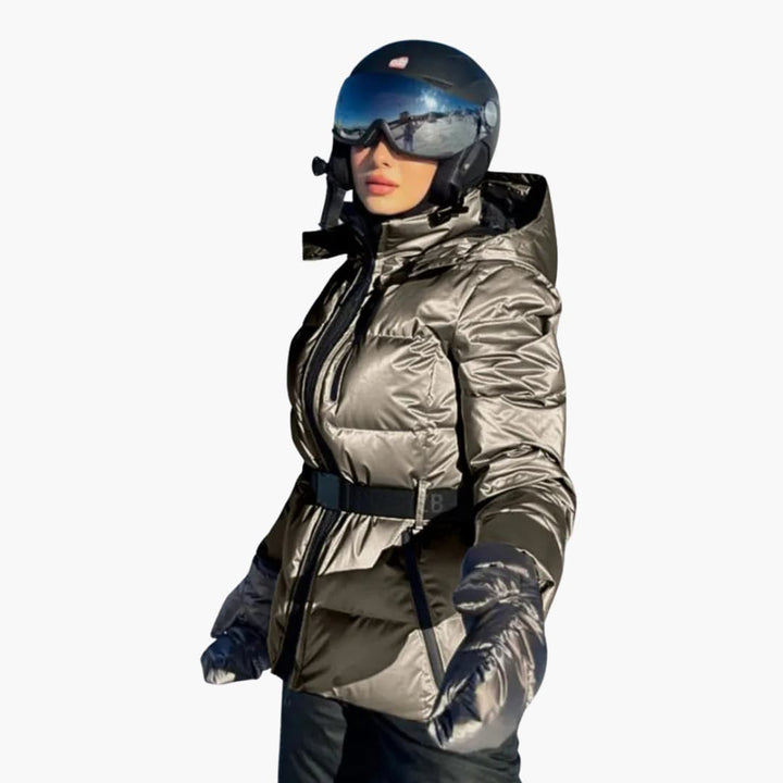 Damenjacke mit Kapuze und Reißverschlusstaschen