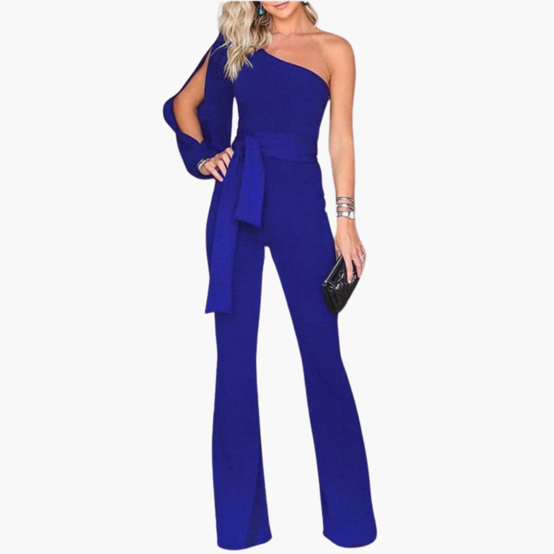 Eleganter Jumpsuit für Damen – One-Shoulder & Tailliert