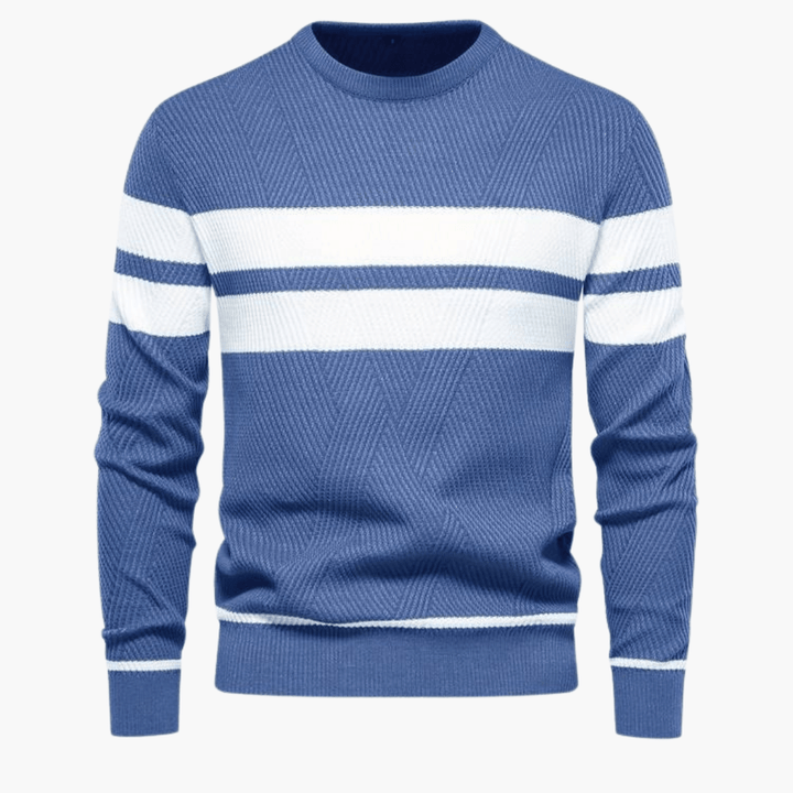 Warmer und bequemer gestreifter Pullover für Männer - SchmiedeMode