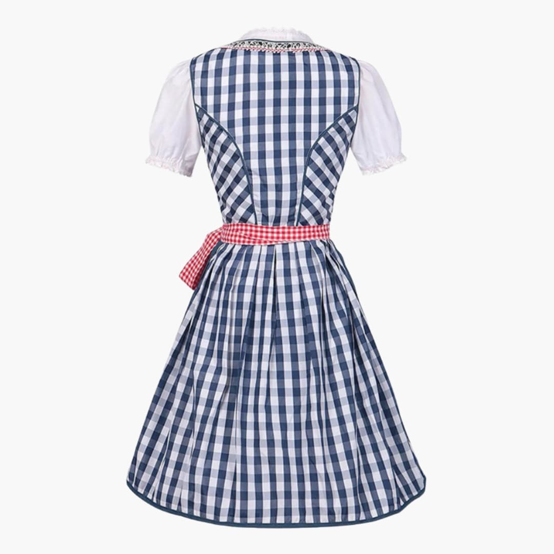 Kariertes Dirndl Kleid für Damen - Oktoberfest 2025