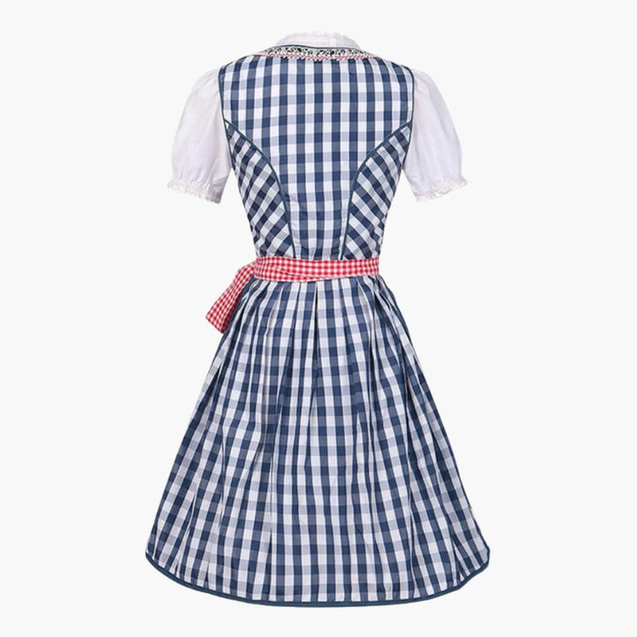 Kariertes Dirndl Kleid für Damen - Oktoberfest 2025
