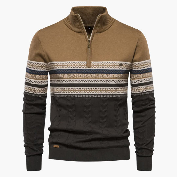 Herren pullover mit Reißverschluss am Halsausschnitt