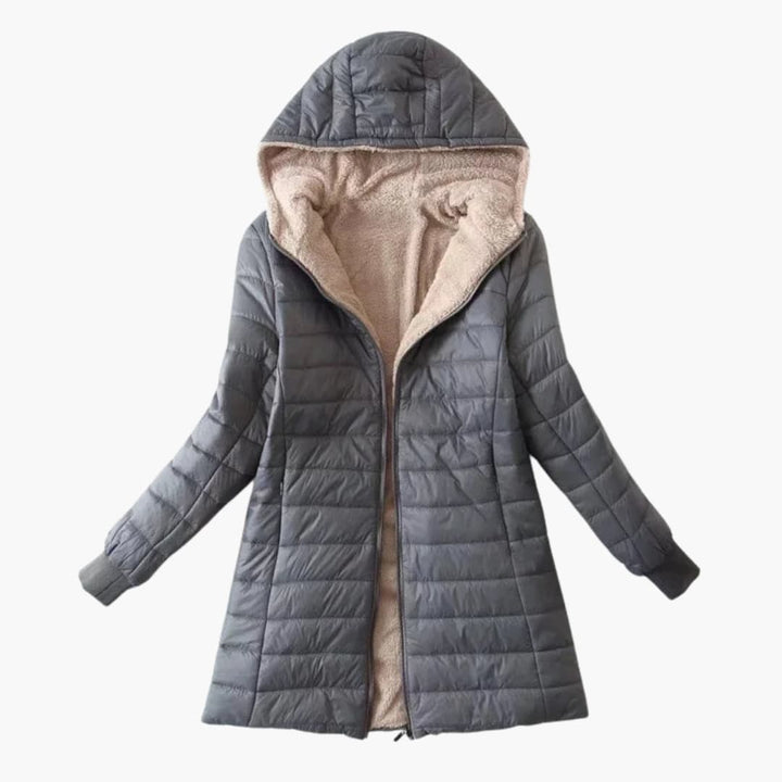 Damen Winter jacke mit Kapuze und Reißverschluss