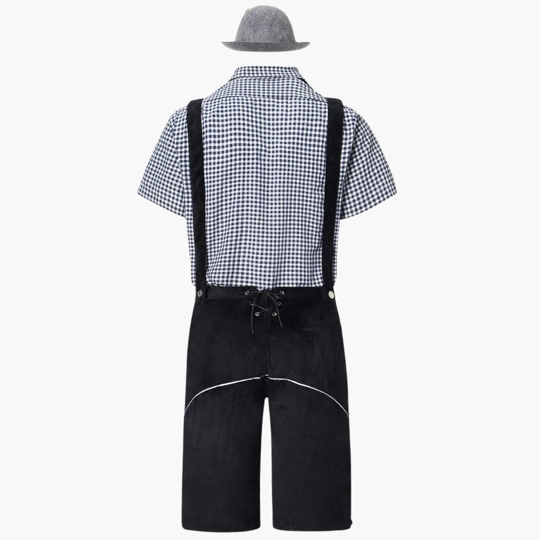 Herren Trachtenhose mit Hosenträgern und Stickereien