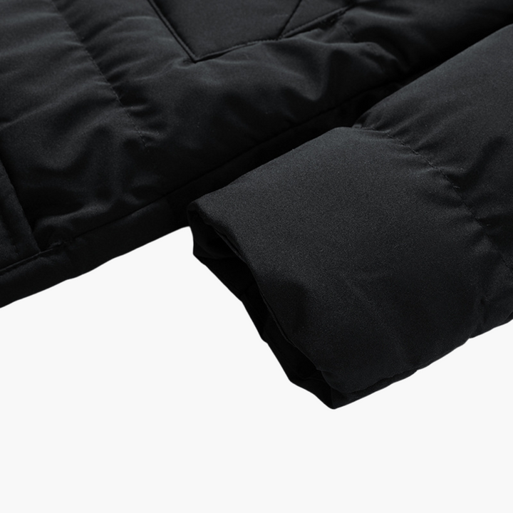 Herren Parka Jacke mit Kapuze und Frontreißverschluss