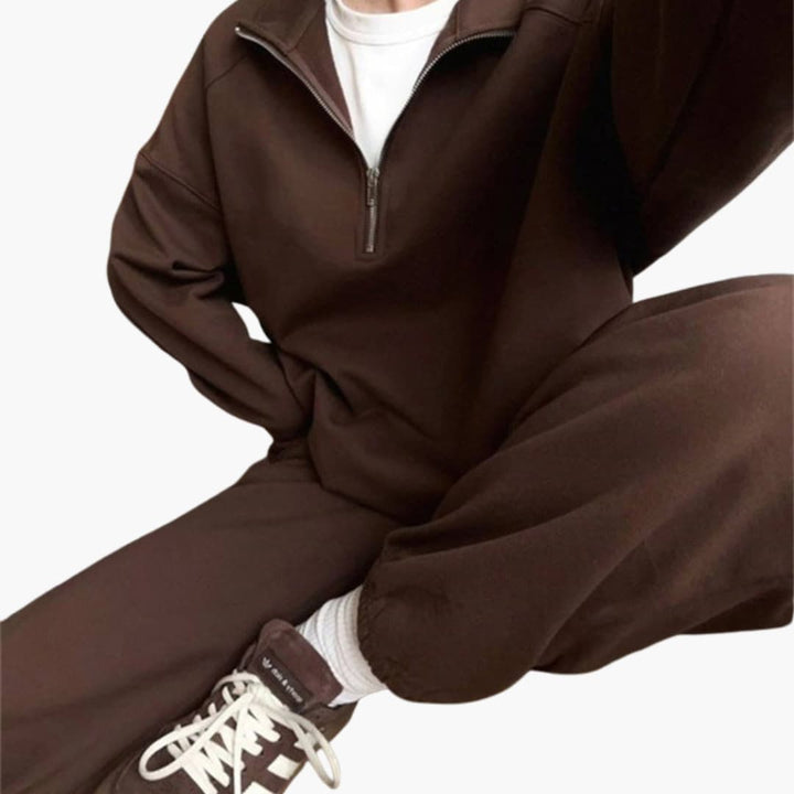 Damen Fleece Pullover mit hohem Kragen und Reißverschluss