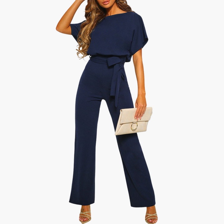 Jumpsuit für Damen - Elegant mit Gürtel & weitem Bein