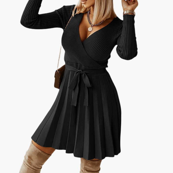 Schickes fließendes Plisseekleid für Frauen - SchmiedeMode