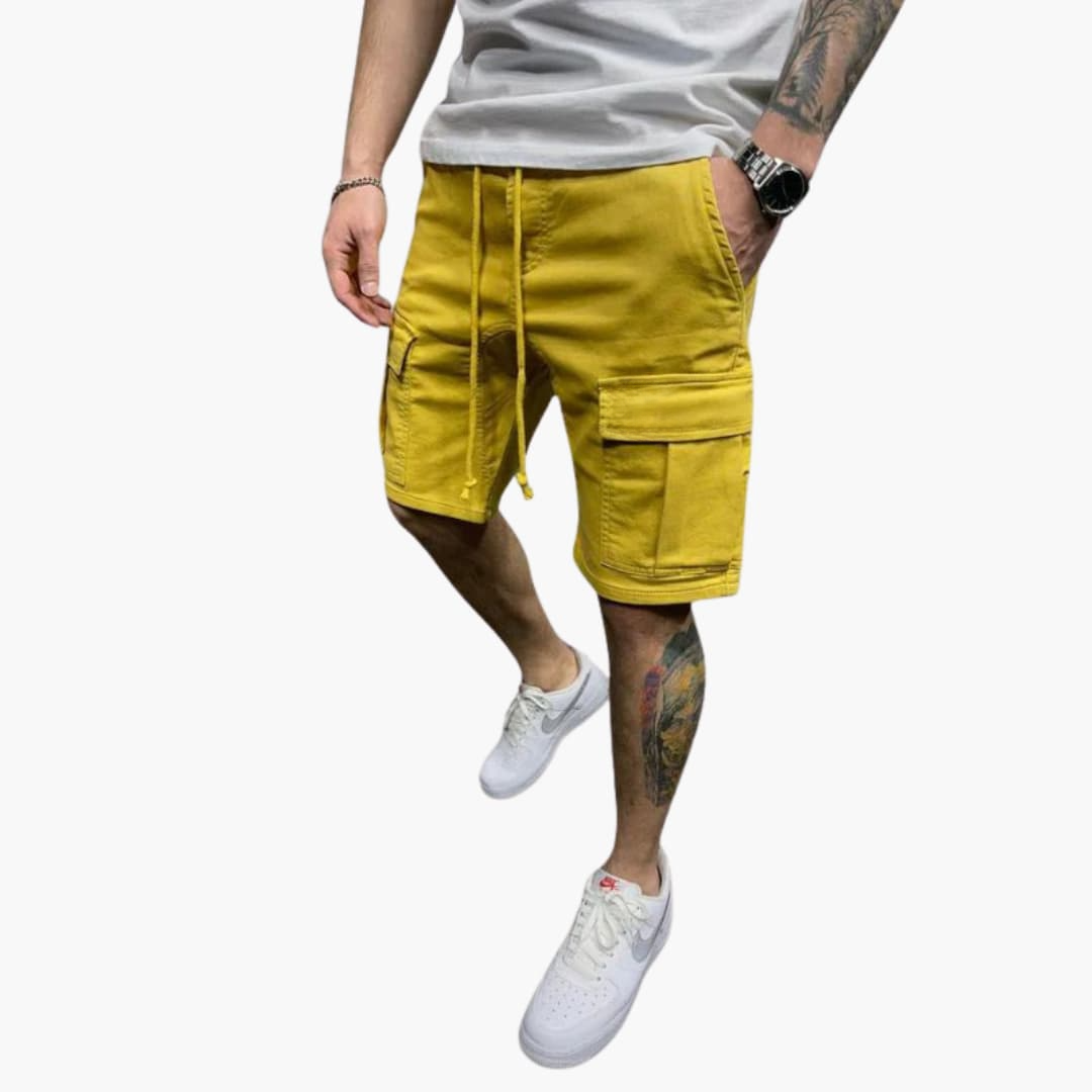 Herren Cargoshorts mit Kordelzug und Klappentaschen