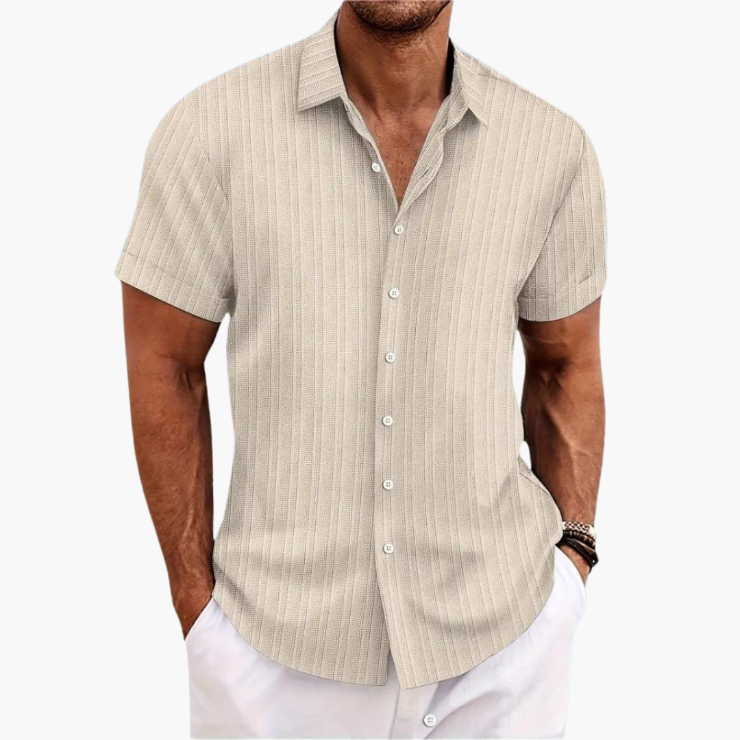 Herren Hemd Kurzarm mit Streifen – Button-Up für Sommer