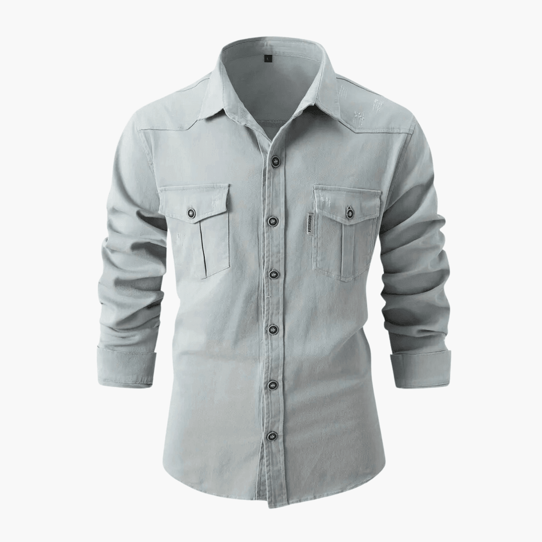 Premium-Langarmhemd für Männer - SchmiedeMode