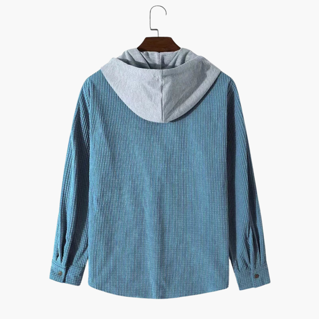 Herren Kapuzenjacke mit Knopfverschluss