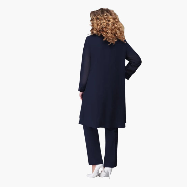 Bestickter 3-Teiler Anzug für Damen