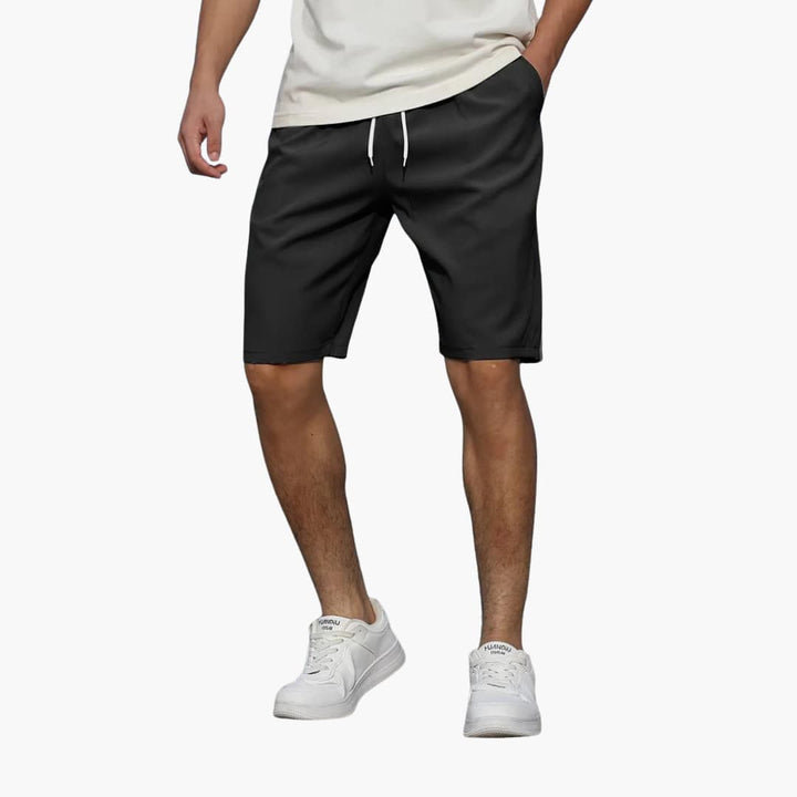 Lässige, knielange Herren-Sommer-Shorts mit Kordelzug