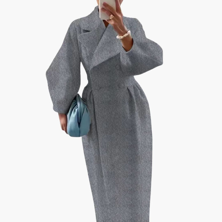 Langer Trenchcoat mit Revers für Damen
