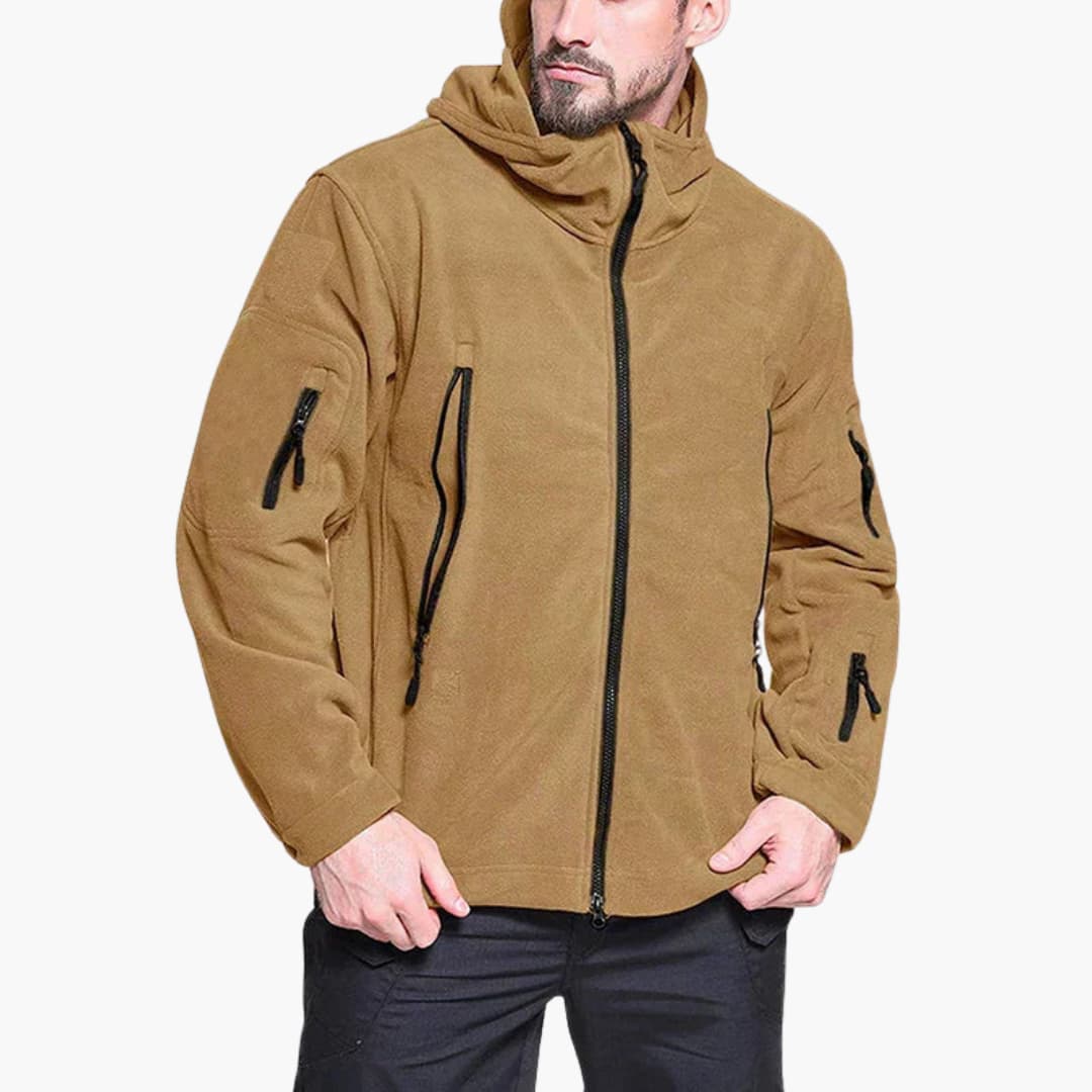 Herren-Kapuzenjacke mit Reißverschluss und mehreren Taschen