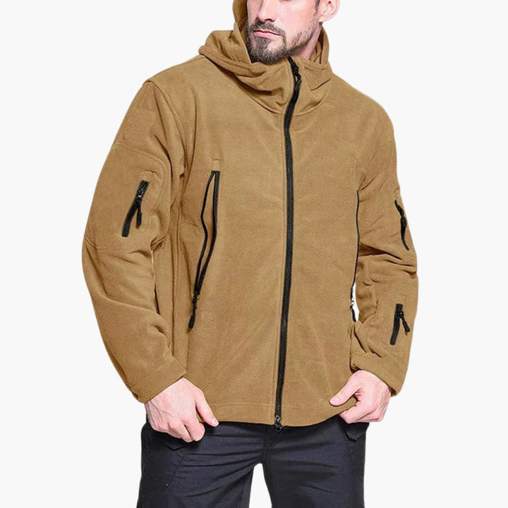Herren-Kapuzenjacke mit Reißverschluss und mehreren Taschen