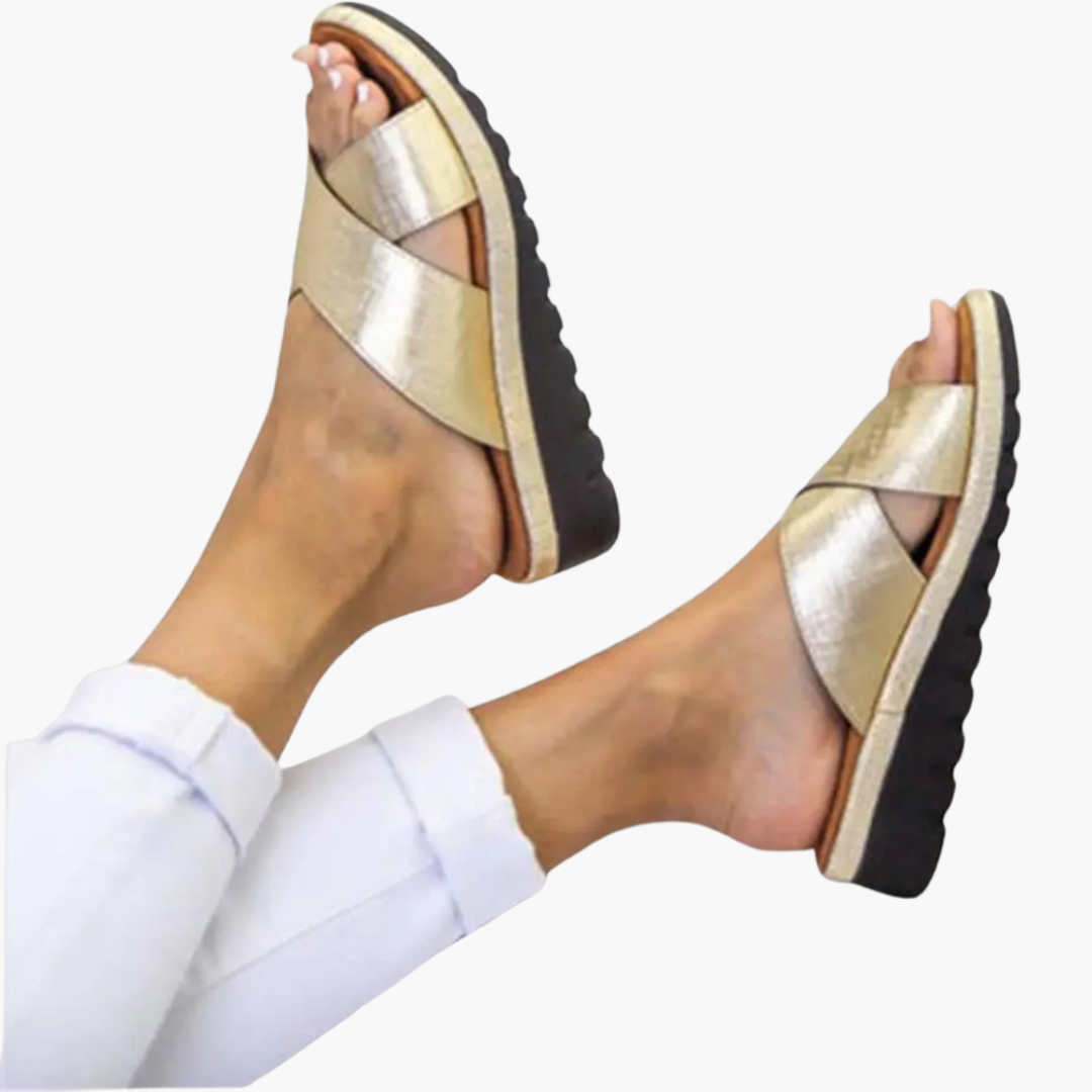 Bequeme Damen Sandalen mit Kreuzriemen – Sommer Schuhe