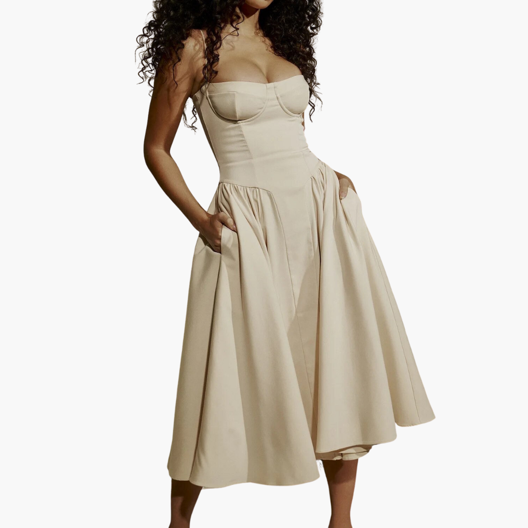 Bustier Midikleid für Damen – Elegant, Luftig & Figurbetont