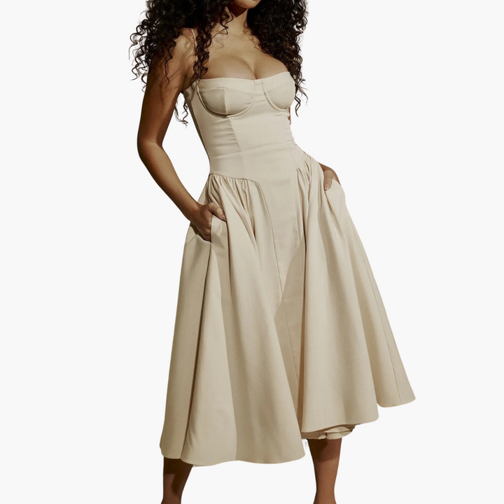 Bustier Midikleid für Damen – Elegant, Luftig & Figurbetont