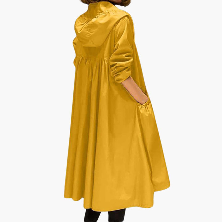 Langer Trenchcoat mit Kapuze für Damen