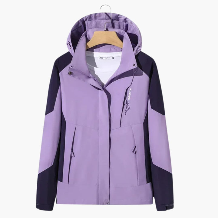 Unisex Skijacke mit Kapuze und Reißverschluss