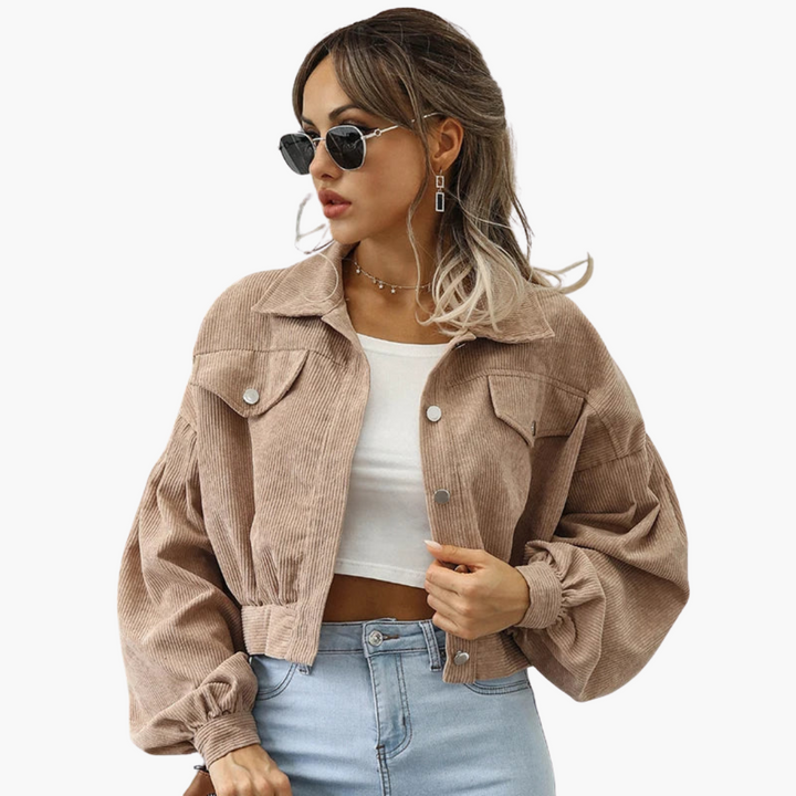 Damen Kurzjacke mit Knopfverschluss