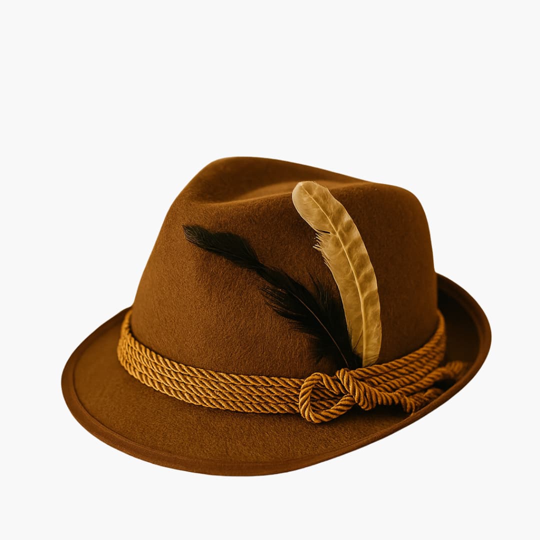 Bayerischer Filz hut mit Feder für Herren - Oktoberfest 2025