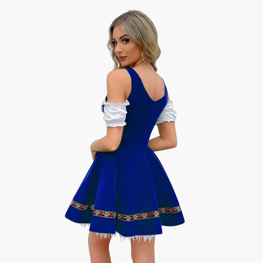Schulterfreies Dirndl kleid für Damen - Oktoberfest 2025