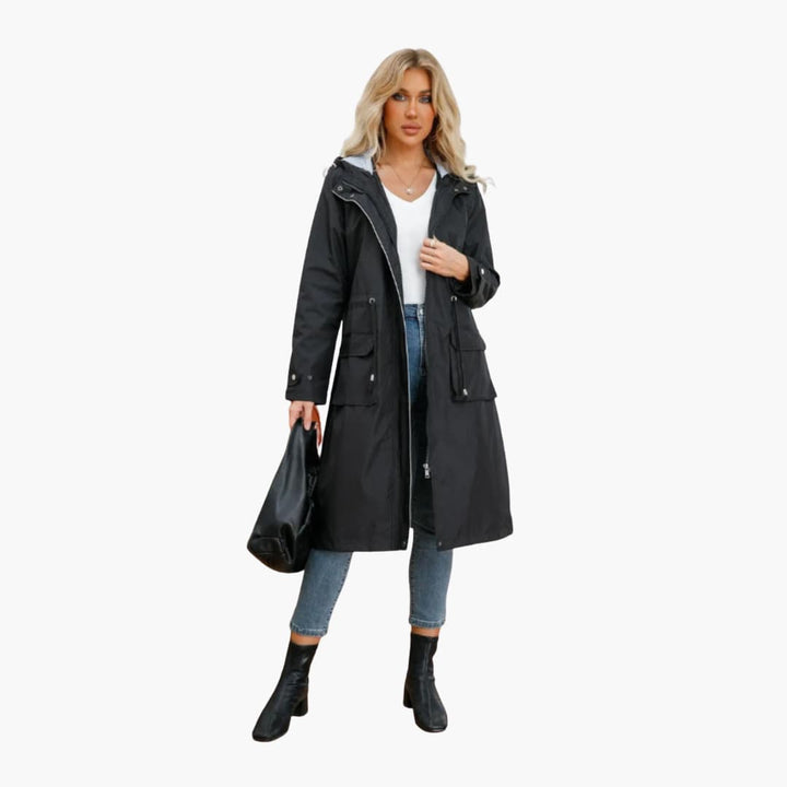 Kapuzen trenchcoat für Damen