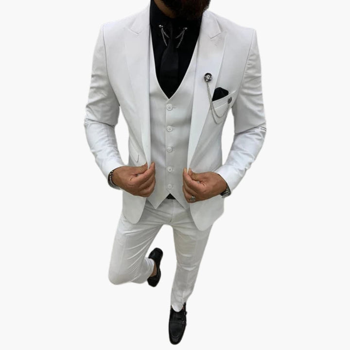 Slim Fit Anzug Set - Herrenanzug 3-teilig für Abendmode