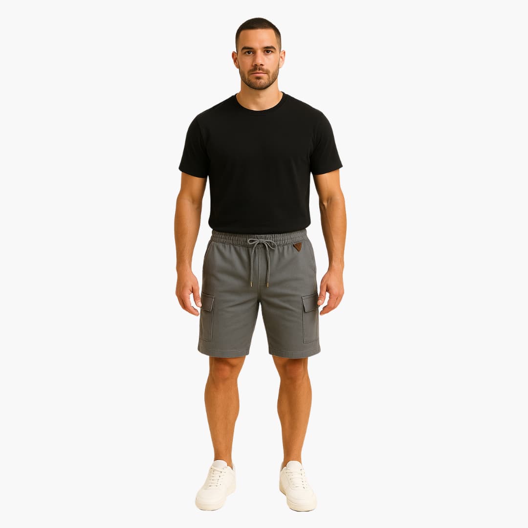 Herren Cargo Shorts mit Kordelzug und Seitentaschen