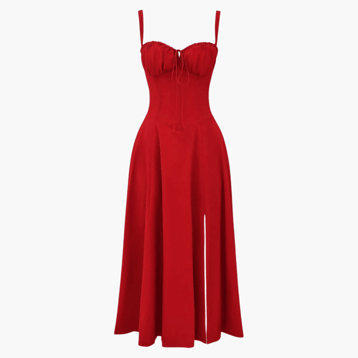 Elegantes trägerloses Kleid mit Blumenmuster für Frauen - SchmiedeMode