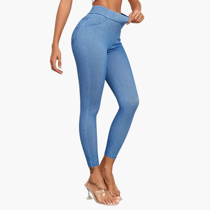 Damen Jeggings mit hohem Bund und schmalem Bein