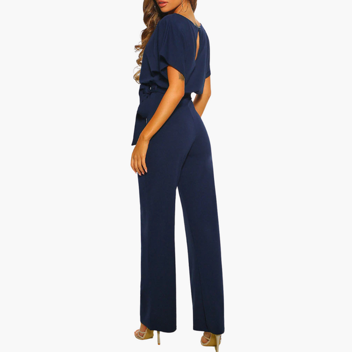 Jumpsuit für Damen - Elegant mit Gürtel & weitem Bein