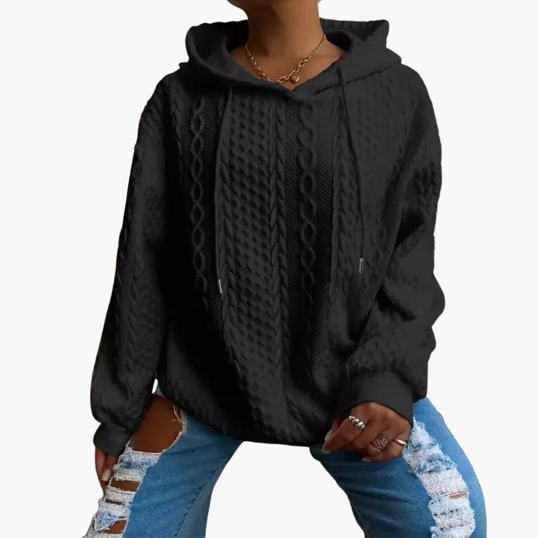 Frauen Hoodie mit Kapuze und langen Ärmeln