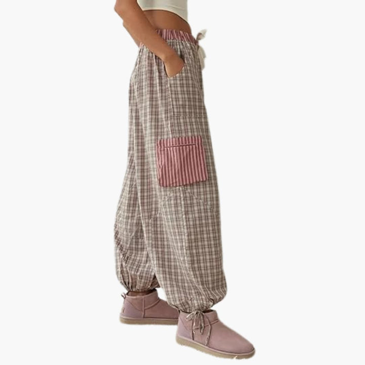 Damen Pyjama Set mit Knopfoberteil und elastischer Hose