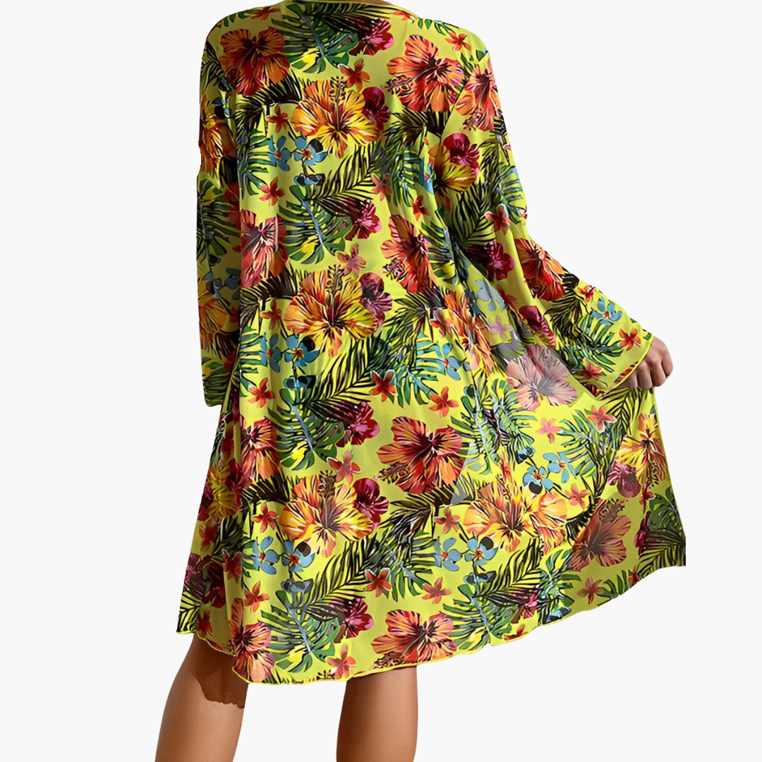 3-teiliges Bikini-Set - Damen Strand-Outfit mit Cover-up