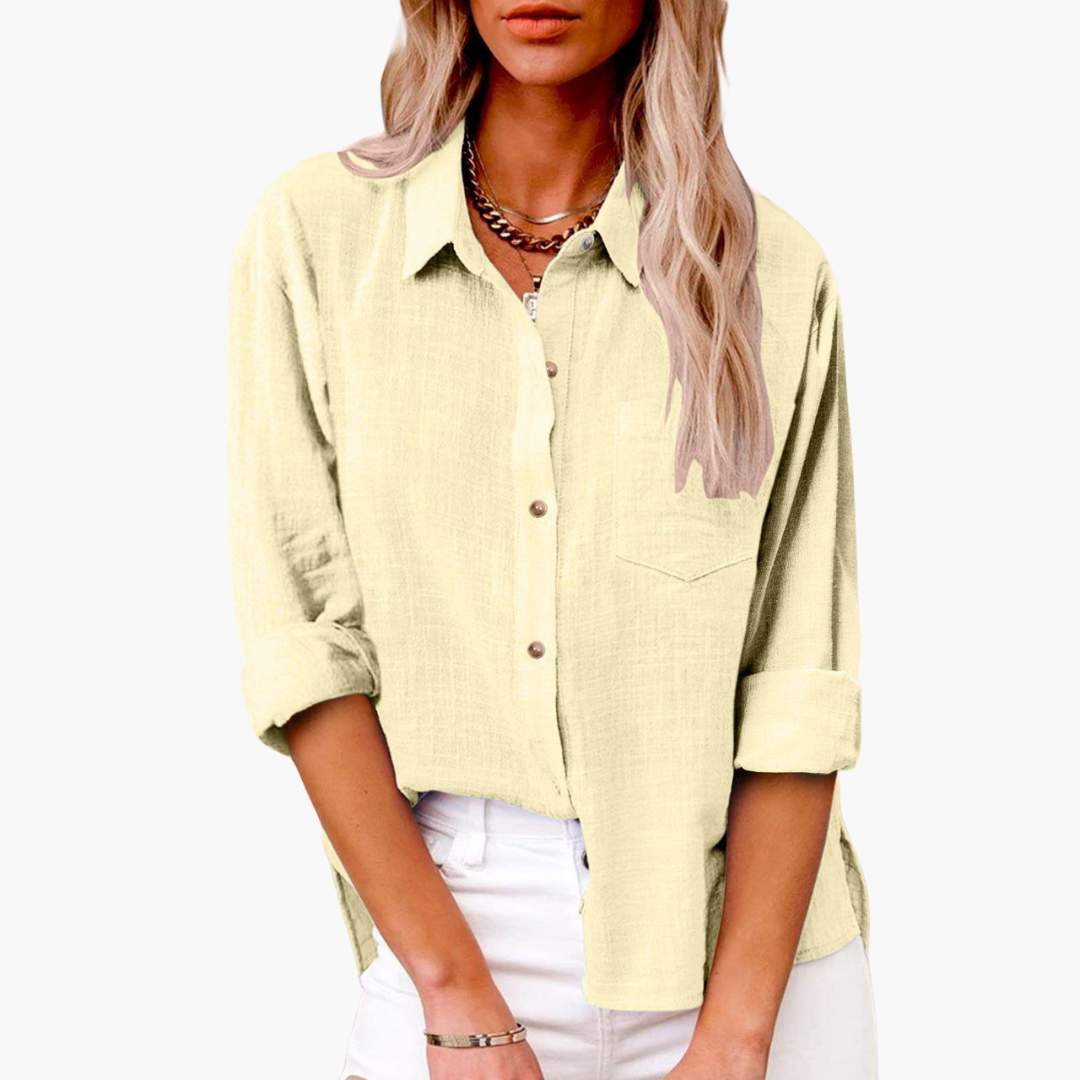 Kurzarm Bluse mit Knopfleiste für Damen – Sommer Look