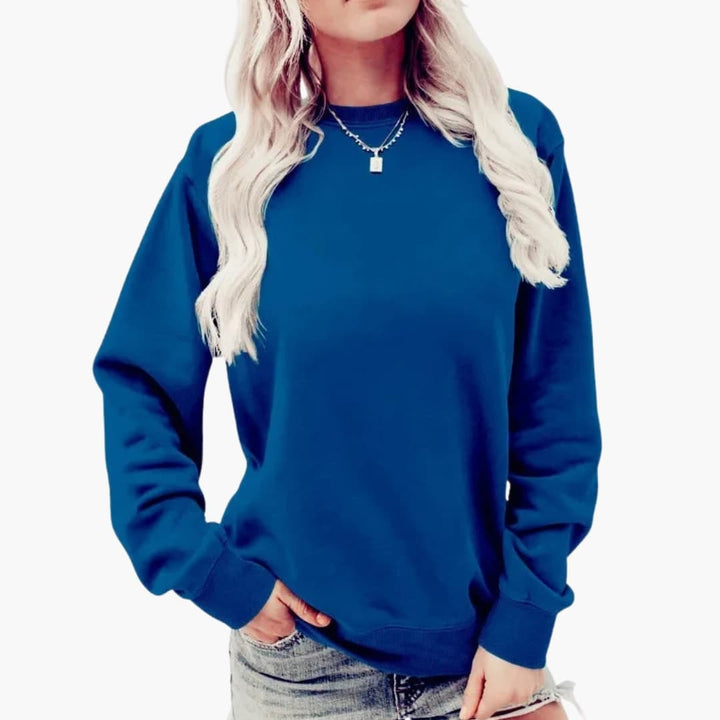 Damen Sweatshirt mit Rundhalsausschnitt und langen Ärmeln