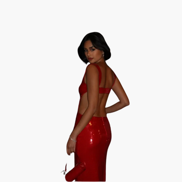 Abendkleid für Frauen - Glamouröses Pailletten Kleid - SchmiedeMode