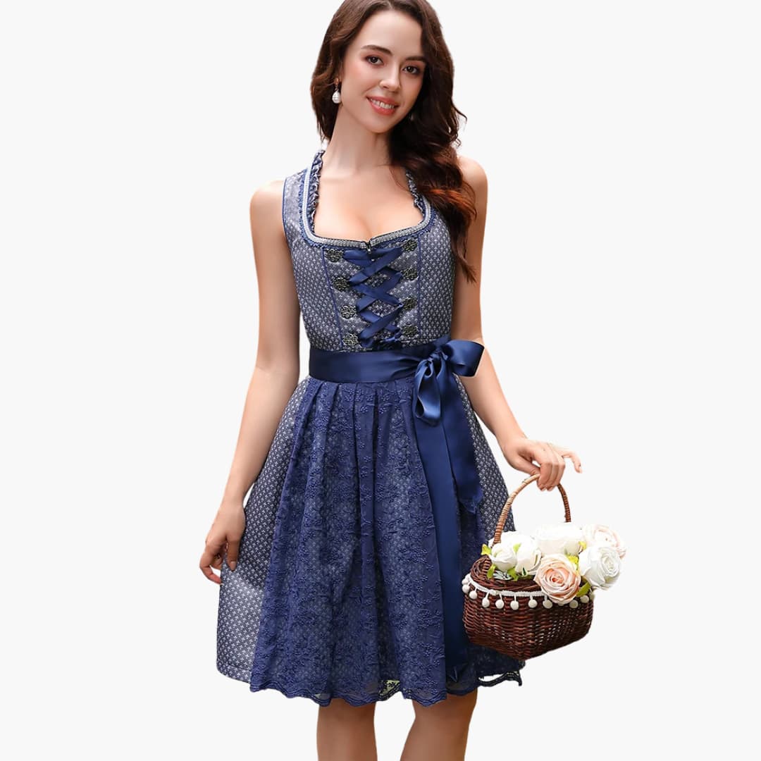 Dirndl kleid mit Spitzenschürze für Damen - Oktoberfest 2025
